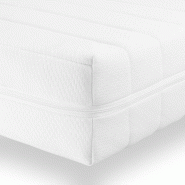 Sleepneo Matelas 120x200 cm, 15 cm, mousse froide 7 zones, réversible H2/H3, fabriqué en Allemagne - blanc MA1512201WP100