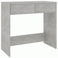 VidaXL Bureau Gris béton 80x40x75 cm Bois d’ingénierie Modèle Nova Urbain - gris 801359
