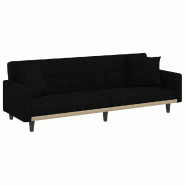 VidaXL Canapé-lit avec coussins noir tissu Modèle Aero Prime Élite - Matériau naturel 351877