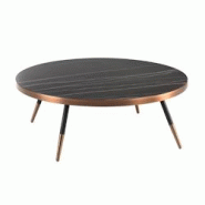 AC ANGEL CERDA Angel Cerdá Table basse ronde en marbre de porcelaine et acier noir 2068C Ø90 x 30 - noir céramique 8435631010258 AC ANGEL CERDA Angel Cerdá Table basse ronde en marbre de porcelaine et acier noir 2068C Ø90 x 30 - noir céramique 8435631010258