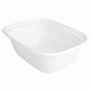 Barquette bagasse blanche 1800cc 23,1x18,2x7,7cm - par 300