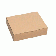 Boîte d'expédition simple cannelure brune 33x25x8cm - par 20 - kraft brun - 100% matière recyclée