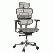 Chaise de bureau / Fauteuil de direction ERGOHUMAN GEN2 Tissu maille gris clair hjh OFFICE - gris polyester 652275