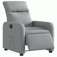 Fauteuil inclinable électrique Gris clair Tissu Modèle Ierlonora - 8721012219106