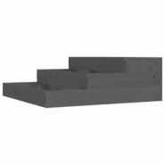 Helloshop26 - Jardinière bac lit surélevé plantes fleurs terrasse jardin 78 x 78 x 27 cm bois massif de pin gris 02_0037864 - 3000217790685 Helloshop26 - Jardinière bac lit surélevé plantes fleurs terrasse jardin 78 x 78 x 27 cm bois massif de pin gris 02_0037864 - 3000217790685