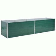 Helloshop26 - Jardinière lit surélevé plantes fleurs jardin acier galvanisé 320 x 80 x 77 cm vert 02_0001114 - 3000074731531 Helloshop26 - Jardinière lit surélevé plantes fleurs jardin acier galvanisé 320 x 80 x 77 cm vert 02_0001114 - 3000074731531