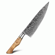 Hezhen - Couteau de chef Damas - Série B30 Master - multicolore B30-CS