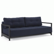 INNOVATION LIVING  CANAPE CONVERTIBLE DESIGN BIFROST DELUXE LIT 155*200 CM TISSU MIXED DANCE BLUE