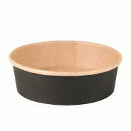 Nvase ECOLOMIQUE - 45 Pcs - Saladier rond Buckaty en carton kraft noir - Ø150mm, Hauteur: 45mm - noir en carton NVS210PC480KN