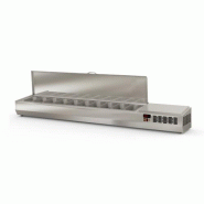Présentoir à ingrédients 2545mm 12 GN 1/4 couvercle inox Coreco