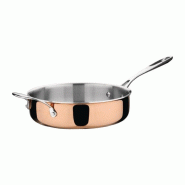 Sauteuse en cuivre 3 couches 2,7 Litres (Ø)240 x (H)63 mm, compatible tous feux