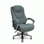 Sillón Ergo531 basculante tapizado tela y 3D color gris base cromo ruedas nailon 60mm - multi-matériau 531B14SWY671CRRN60