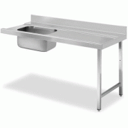Tables de prélavage pour lave-vaisselle sans étagère - Bac à gauche - 700_0