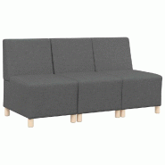 Unité de Sofa Modulaire Sans Accoudoirs 3 pcs Gris foncé Modèle Apex - Matériau naturel 8721288279187