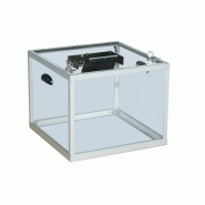 Urne électorale - Dimensions variables - Aluminium anodisé et PMMA - Fermeture sécurisée à deux serrures Urne électorale - Dimensions variables - Aluminium anodisé et PMMA - Fermeture sécurisée à deux serrures