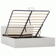 VidaXL Cadre de lit avec rangement hydraulique 140x200 cm similicuir Modèle Mervonia - 285519