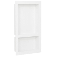 Vidaxl niche de douche avec 2 compartiments blanc brillant 41x69x9 cm 151398