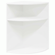 VidaXL Table d'appoint Blanc 39,7 x 39,7 x 60 cm Bois d'ingénierie Modèle Apex Scandinave - 891130