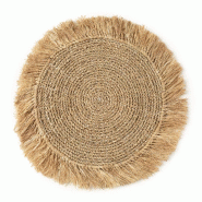 Bazar Bizar Set de table en herbe de mer raphia 45x45x1 cm naturel - Lot de 6 - beige Matériau naturel BAVE001N-MTR6