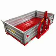 Benne de transport basculante mécanique 120 cm - 700 kg - Parois galvanisées amovibles - Pour tracteur - Attelage 3 points Torros TAGBW120
