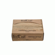 Betik Ecoline – 12 x 500 unités – Papier ingraissable kraft ciré san plastique en distributeur – 22,5 x 27 cm - marron papier 1011022