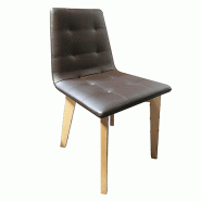 Chaise de restaurant design assise large - MARRON Chaise de restaurant design assise large - MARRON