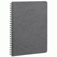 Clairefontaine Lot de 5 Carnet Age Bag A5, 100p./50 feuilles 90 g/m² reliure intégrale, couv. Coloris gris, ligné - 3329687853653