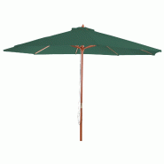 Décoshop26 - Parasol de jardin diamètre 3,5m polyester/bois 7kg couleur vert 04_0008011 - Bois massif 3000262429226