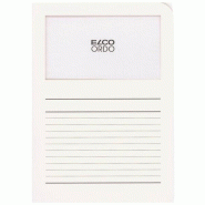 Elco Lot de 100 Pochettes coins avec fenetre 120 g 22 x 31 Blanc - 29489.10