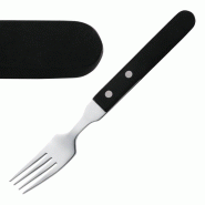 Fourchette à steak manche noir 196mm | Amefa - H002