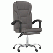 Helloshop26 - Chaise fauteuil siège pivotante de inclinable de bureau informatique étude similicuir gris 02_0024245 - gris métal 3000215330784