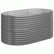 Helloshop26 - Jardinière bac lit surélevé plantes fleurs terrasse jardin de jardin acier enduit de poudre 152 x 80 x 68 cm gris 02_0039586 - 300021 Helloshop26 - Jardinière bac lit surélevé plantes fleurs terrasse jardin de jardin acier enduit de poudre 152 x 80 x 68 cm gris 02_0039586 - 300021