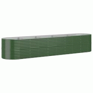 Helloshop26 - Jardinière bac lit surélevé plantes fleurs terrasse jardin de jardin acier enduit de poudre 368 x 80 x 68 cm vert 02_0039645 - 300021 Helloshop26 - Jardinière bac lit surélevé plantes fleurs terrasse jardin de jardin acier enduit de poudre 368 x 80 x 68 cm vert 02_0039645 - 300021