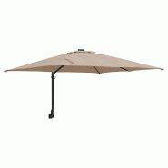 Helloshop26 - Parasol de jardin inclinable moderne 248,5 x 247,5 x 160 cm en polyester taupe 02_0058637 - 3000240694127