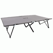 Helloshop26 - Transat chaise longue bain de soleil lit de jardin terrasse meuble d'extérieur pliable 2 places gris acier 02_0012789 - gris acier 3000