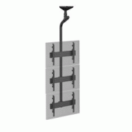 KIMEX Support TV plafond 3 écrans 43''- 55'' Hauteur 225cm noir - noir 3700685426405 KIMEX Support TV plafond 3 écrans 43''- 55'' Hauteur 225cm noir - noir 3700685426405