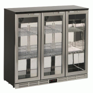KLIMAITALIA Frigo statique sous le plan de travail. Cadre de pte et calandre avant inox. Thermo num. T° 0°C/+10°C. Mod. S298XH