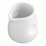 Lot de 6 pots à lait 70ml alvéolés en porcelaine blanche
