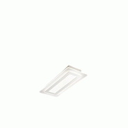 Plafonnier LED carré 51 W en métal blanc, CCT 3000/4000/6000 K, diffuseur satiné, 70 x 30 cm, design moderne - Perenz - blanc 6363 B CT