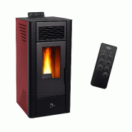 Poêle à granulés étanche Anita 11,6 kW Bordeaux Sannover - rouge acier 3760401213467 Poêle à granulés étanche Anita 11,6 kW Bordeaux Sannover - rouge acier 3760401213467