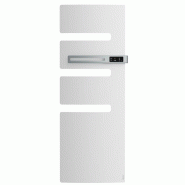 Radiateur sèche-serviettes connecté Serenis mât droite 750W Blanc Carat - Atlantic - 850559_0