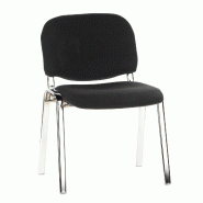 Siège de conférence / Siège invité XT 600 noir, chromé hjh OFFICE - noir polyester 704200
