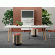 Table de réunion Altare pietement bois massif moderne jusqu'à 10 personnes