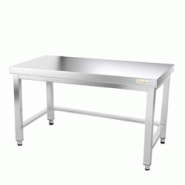 Table de travail en inox soubassement 1600 x 600 mm avec renfort PREMIUM / GOLDINOX - inox 3701770803392 Table de travail en inox soubassement 1600 x 600 mm avec renfort PREMIUM / GOLDINOX - inox 3701770803392