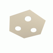 Top light Plafonnier Hexagonal Toplight Hexagon 3 lumières max 9W avec douille GX53, structure couleur sable, design moderne 40x46x3cm - beige 805603