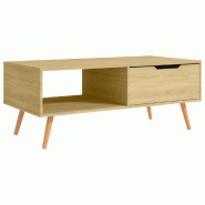 VidaXL Table basse Chêne Sonoma 100x49,5x43 cm Bois d'ingénierie Modèle Apex Panorama Ligne - 326789