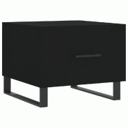 VidaXL Table basse Noir 50x50x40 cm Bois d'ingénierie Modèle Flex Élégance - 829446