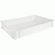 Bac empilable pour pâte à pizza 15L 60x40x9cm polyéthylène blanc