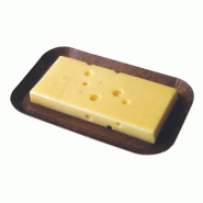 Barquette ingraissable carton taille L 21x12,7x1,4 cm imprimé bois foncé par 250