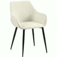 CLP Chaise de salle à manger Luena Crème/Tissu - beige textile 327422 CLP Chaise de salle à manger Luena Crème/Tissu - beige textile 327422